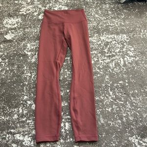 Lululemon brick red wunder train 25” size 4